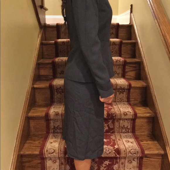 Anne Klein Dark grey Skirt Suit Set